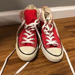 Red high top converse